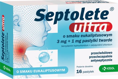 Septolete Ultra o smaku eukaliptusowym