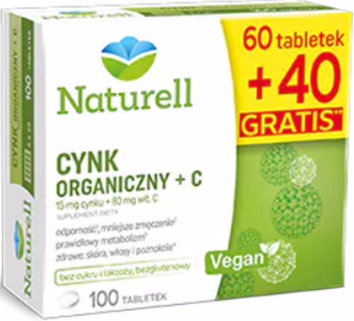 Naturell Cynk organiczny + C