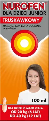 Nurofen dla dzieci Junior o smaku truskawkowym