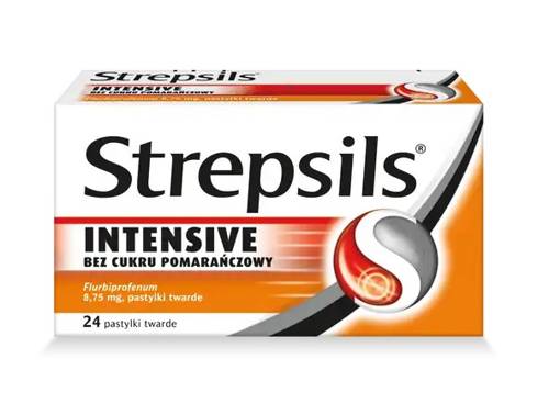 Strepsils Intensive bez cukru pomarańczowy