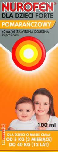 Nurofen dla dzieci Forte o smaku pomarańczowym