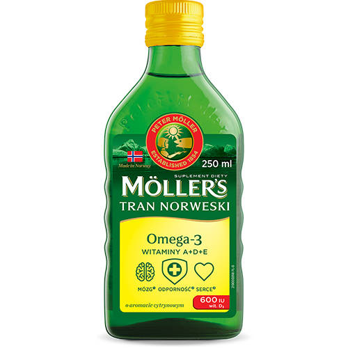 Mollers tran norweski o aromacie cytrynowym