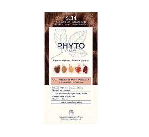 Phyto Color Farba do włosów intensywny ciemny miedziany blond 6.34