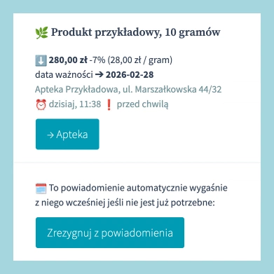 Powiadomienie email GdziePoLek